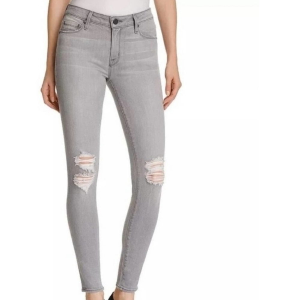 Parker Smith Grey Distressed Skinny Jeans